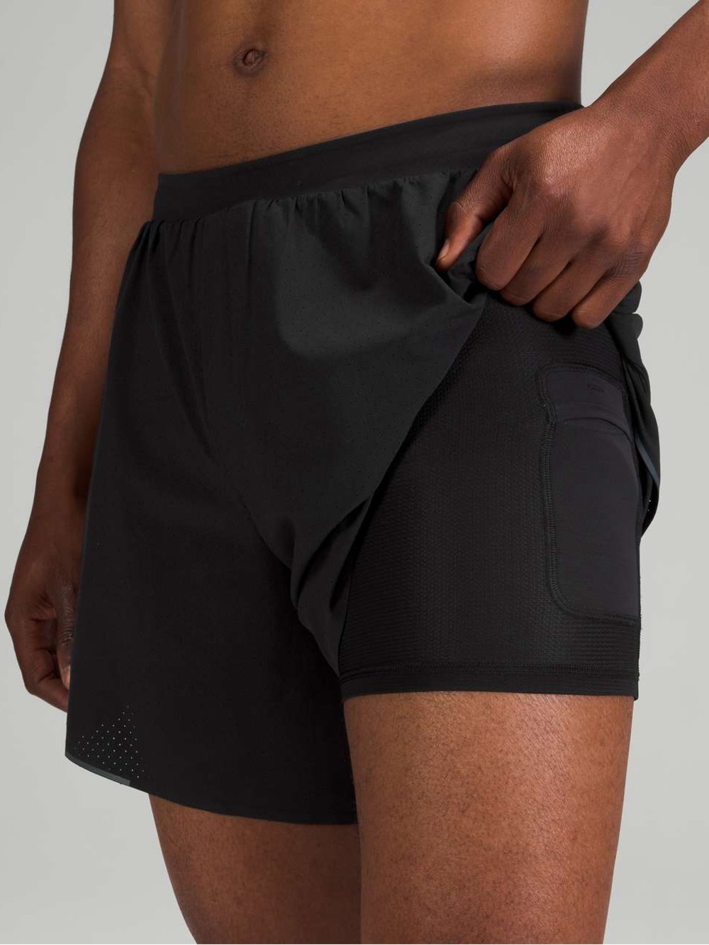 Lululemon Outpacer Short 6” Lined Black Men’s L Run Training